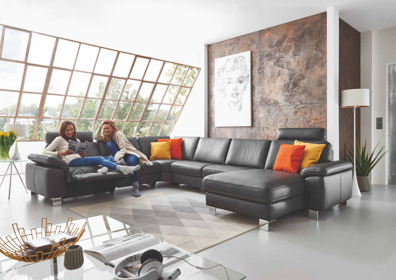 sofastyle hukla leder wohnlandschaft funktionen