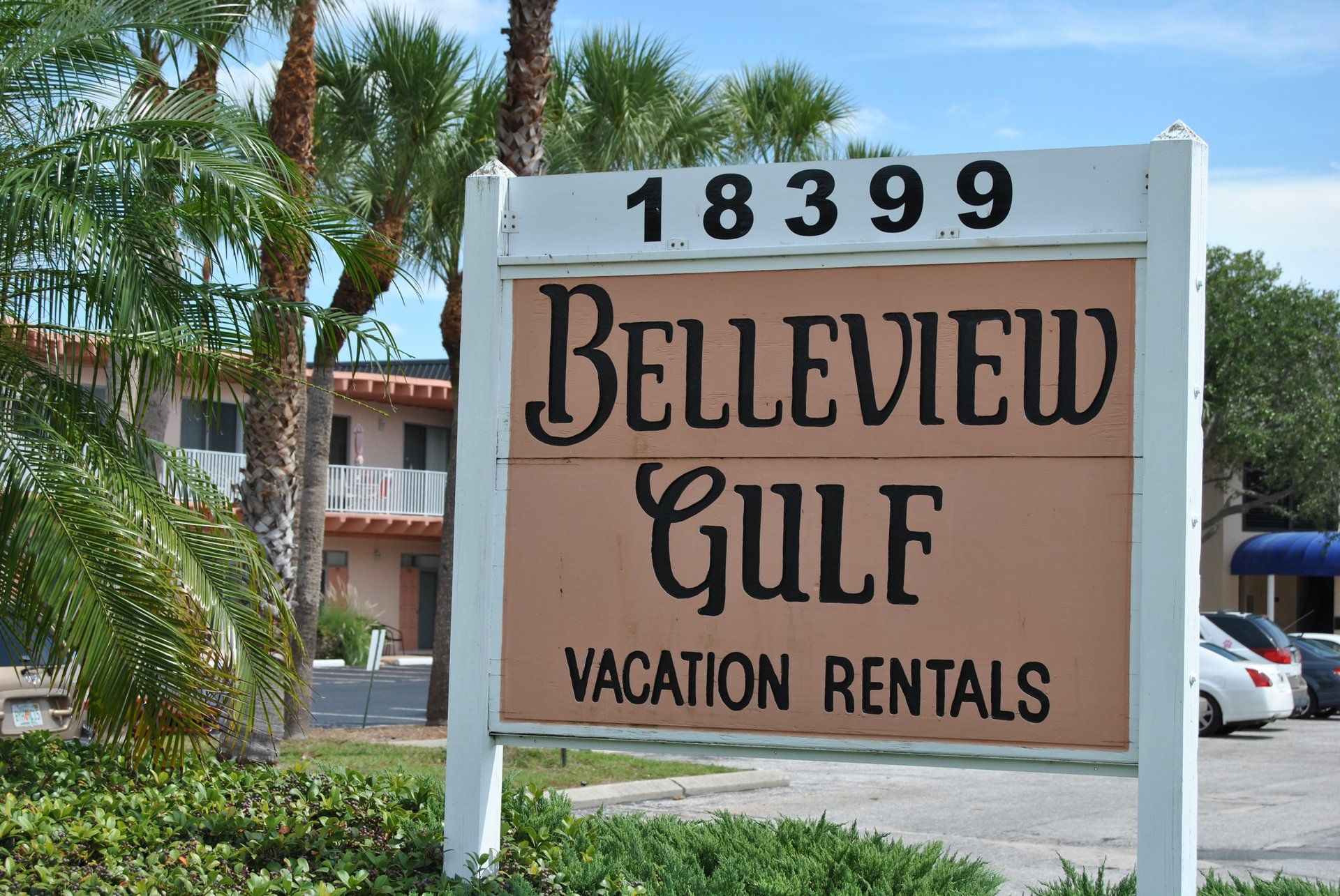 Complex sign of Belleview Gulf Condo