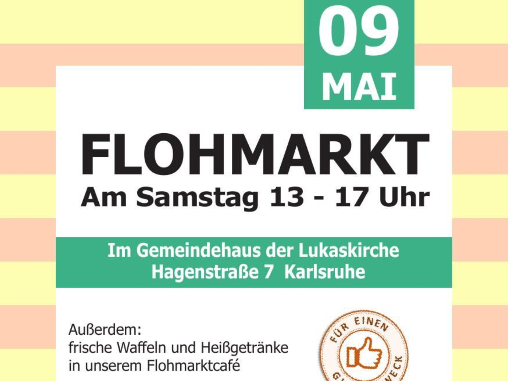 Spendenannahme vom 5. bis 8 .Mai