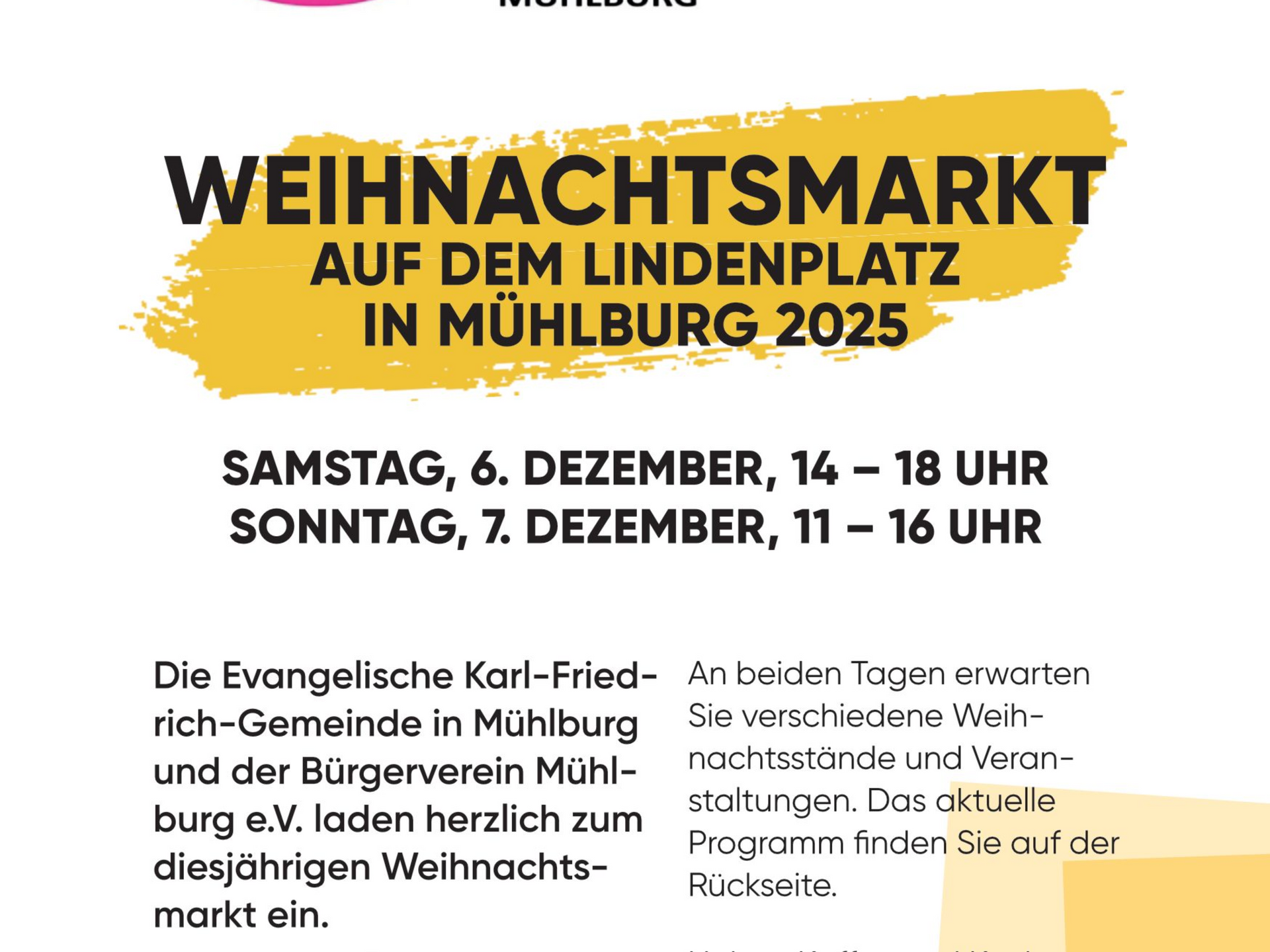 Die Karl-Friedrich-Gemeinde lädt ein.