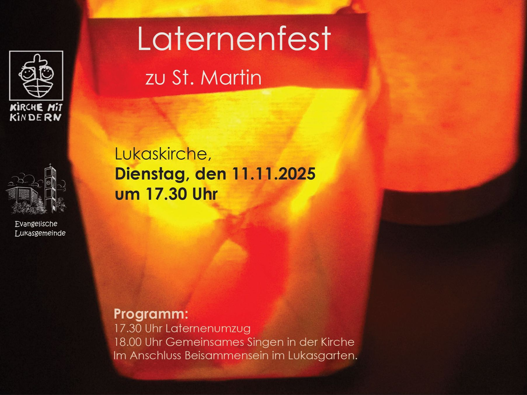 Am Dienstag, den 11.11.25 um 17:30 Uhr in der Lukaskirche
