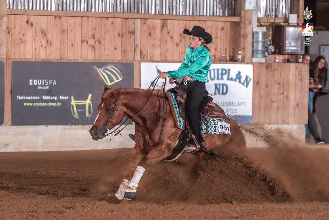 Dressed Chic  3rd NRHA Intermediate Non Pro Dressed Chic & Josie Wendel