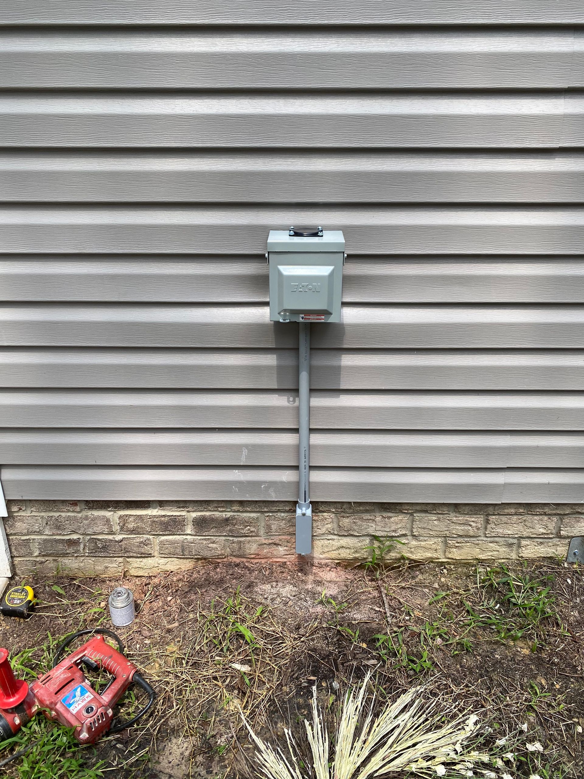 Outdoor RV outlet installation in Wake Forest NC weatherproof cover and dedicated circuit by All Wired Up NC Franklinton NC