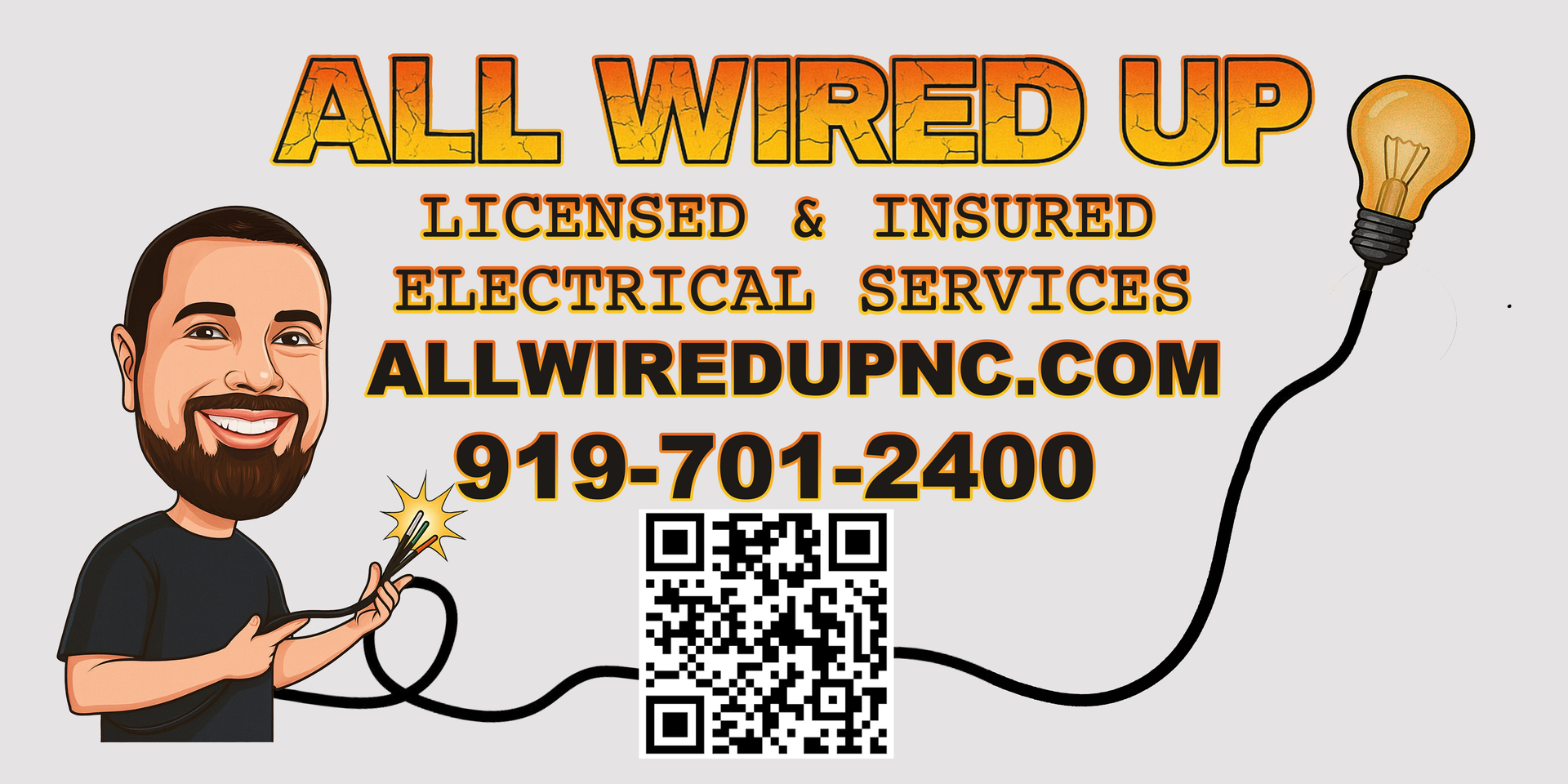 All Wired Up NC licensed electrical services and TV mounting in Wake Forest, Youngsville, Raleigh