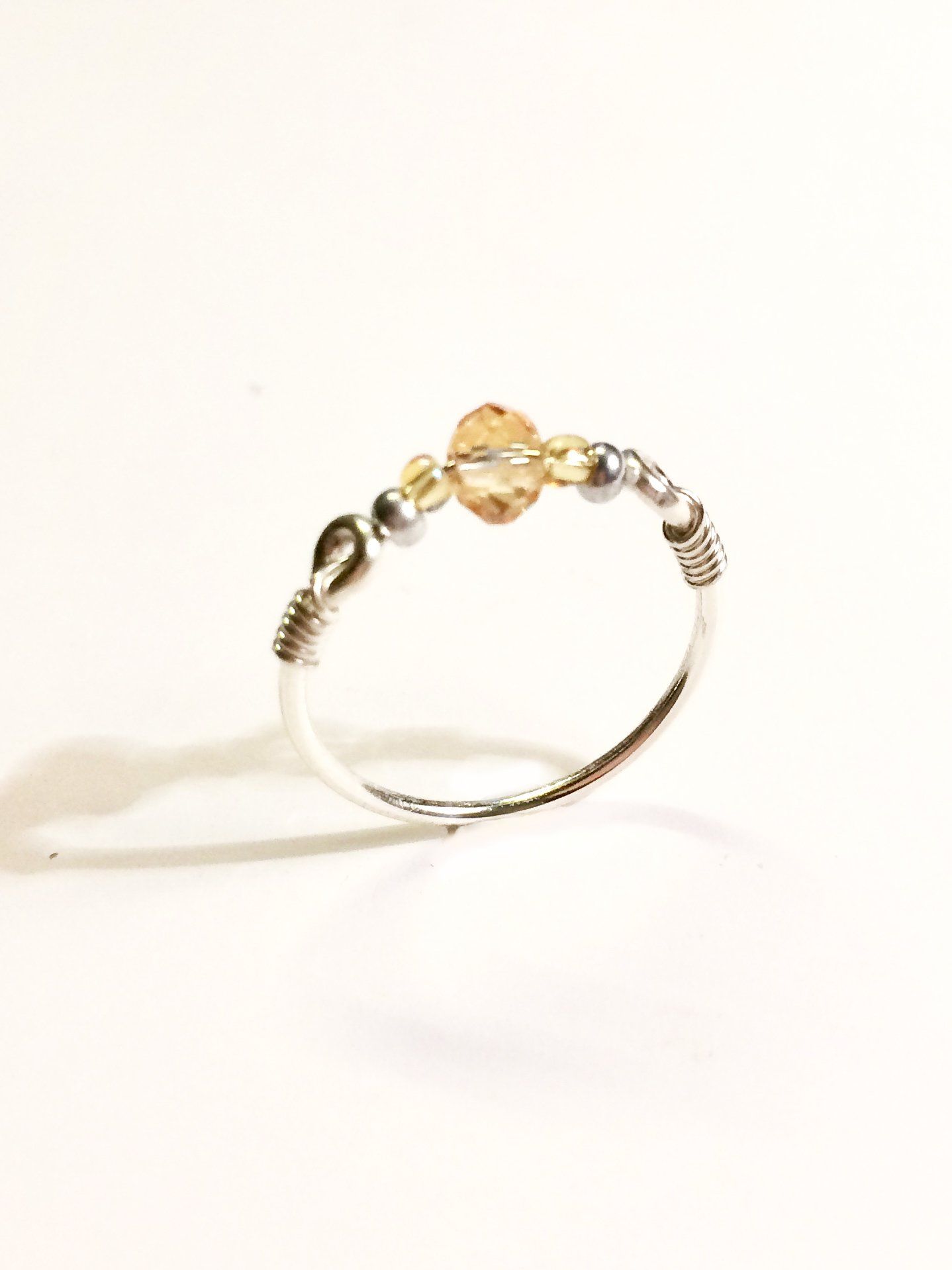 Cute silver plated kid's rings embellished with swarovski crystal beads.