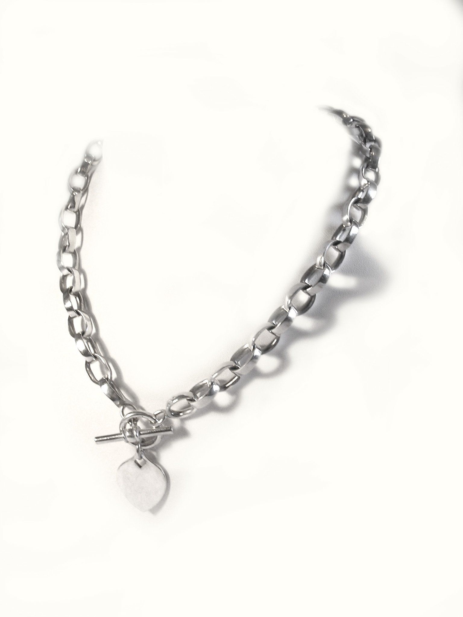 Handmade Heart & T-Bar Necklace