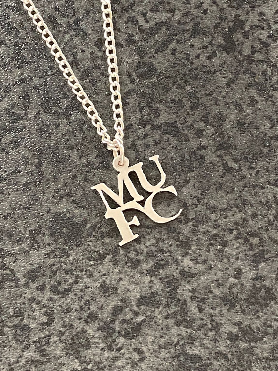 Sterling Silver MUFC Football Pendant