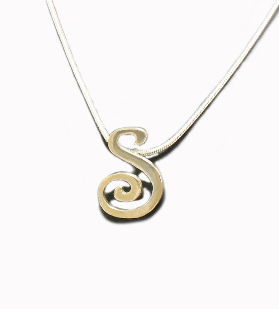 Sterling Silver Initial Pendant