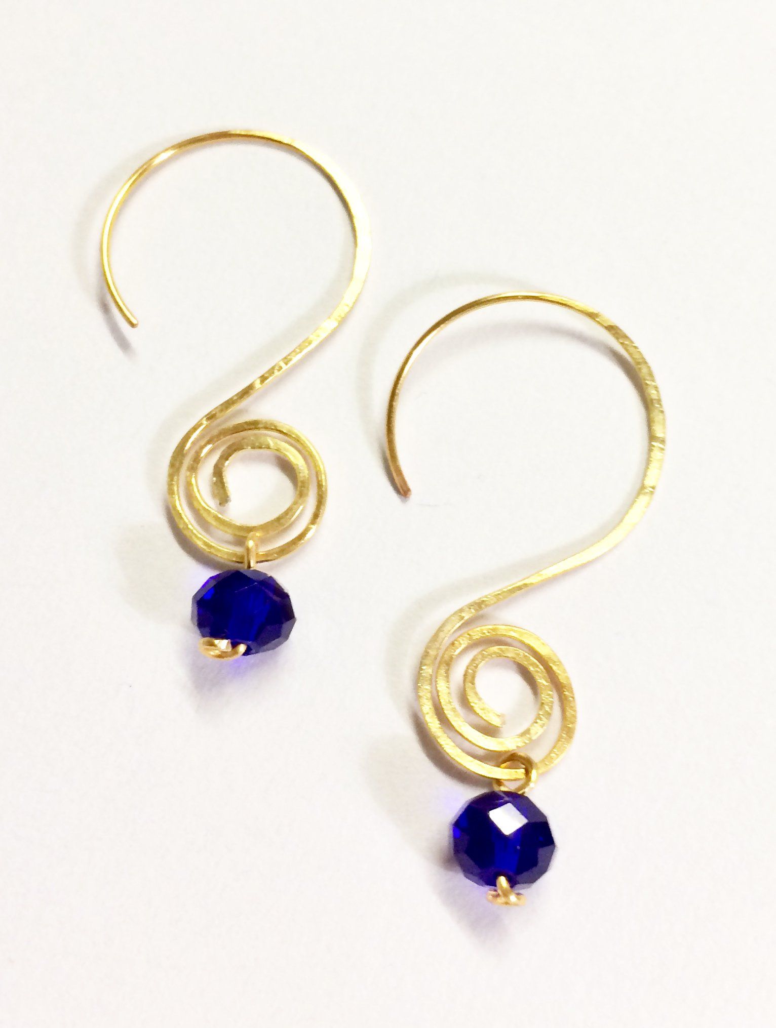 Joanna Blue Gold Drop Earrings £6