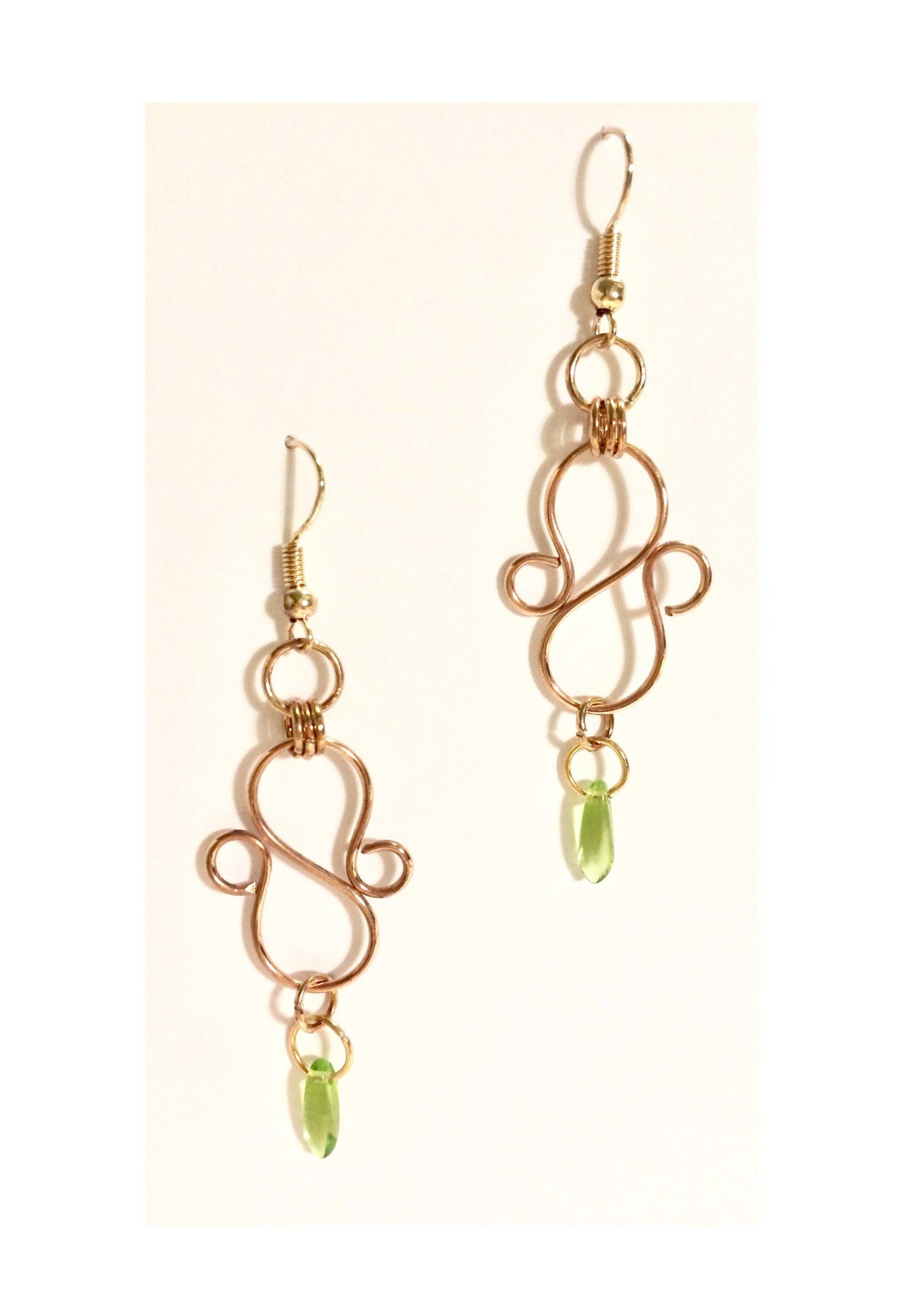 Mai Rose Peridot Drop Earrings £6