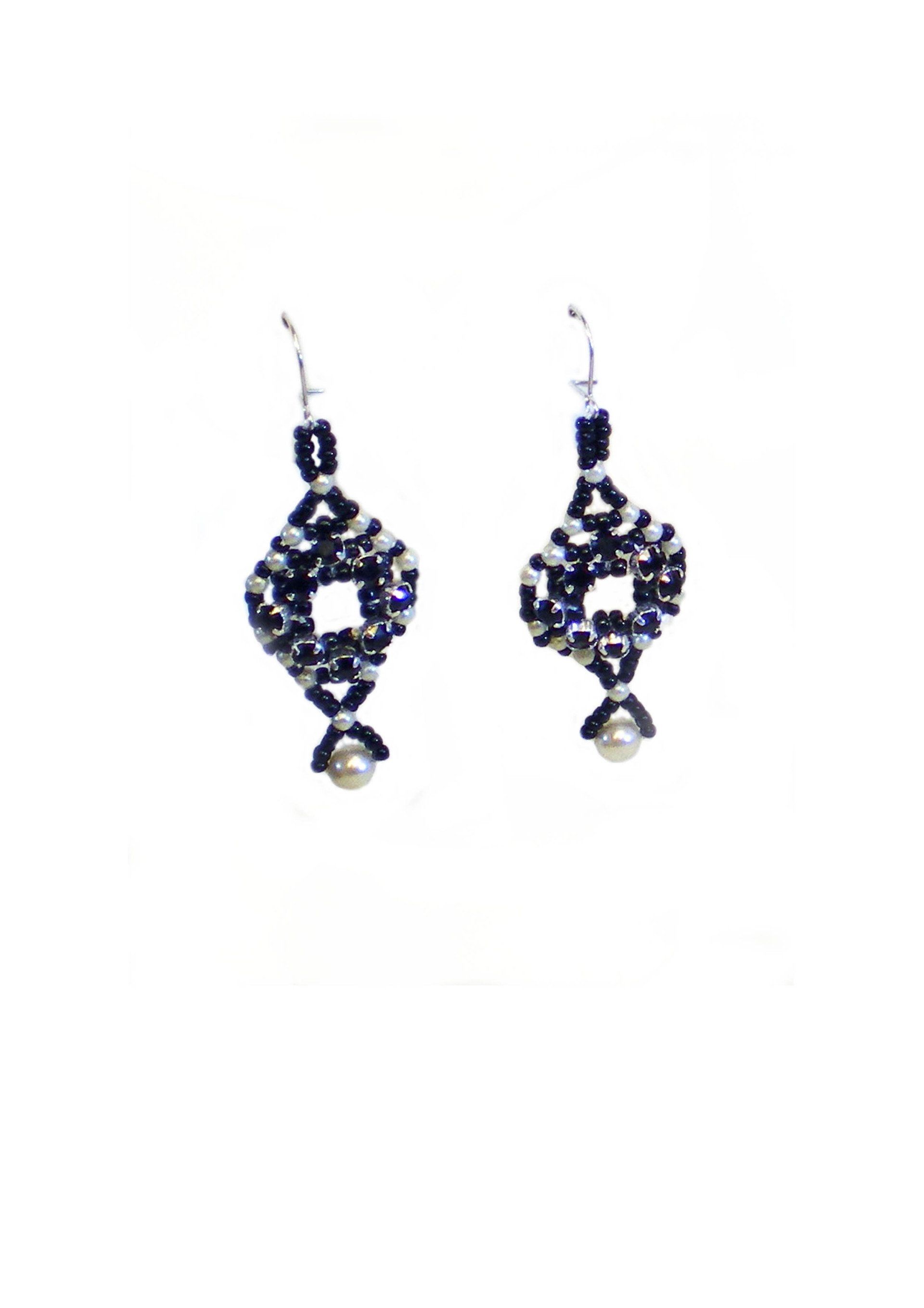 Black & Ivory Paige Drop Earrings £24.95