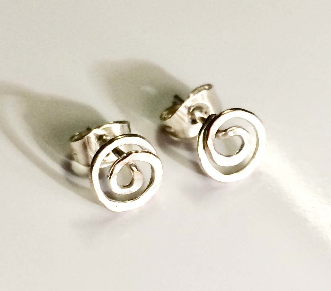 Roxanne Silver Swirl Stud Earrings £3