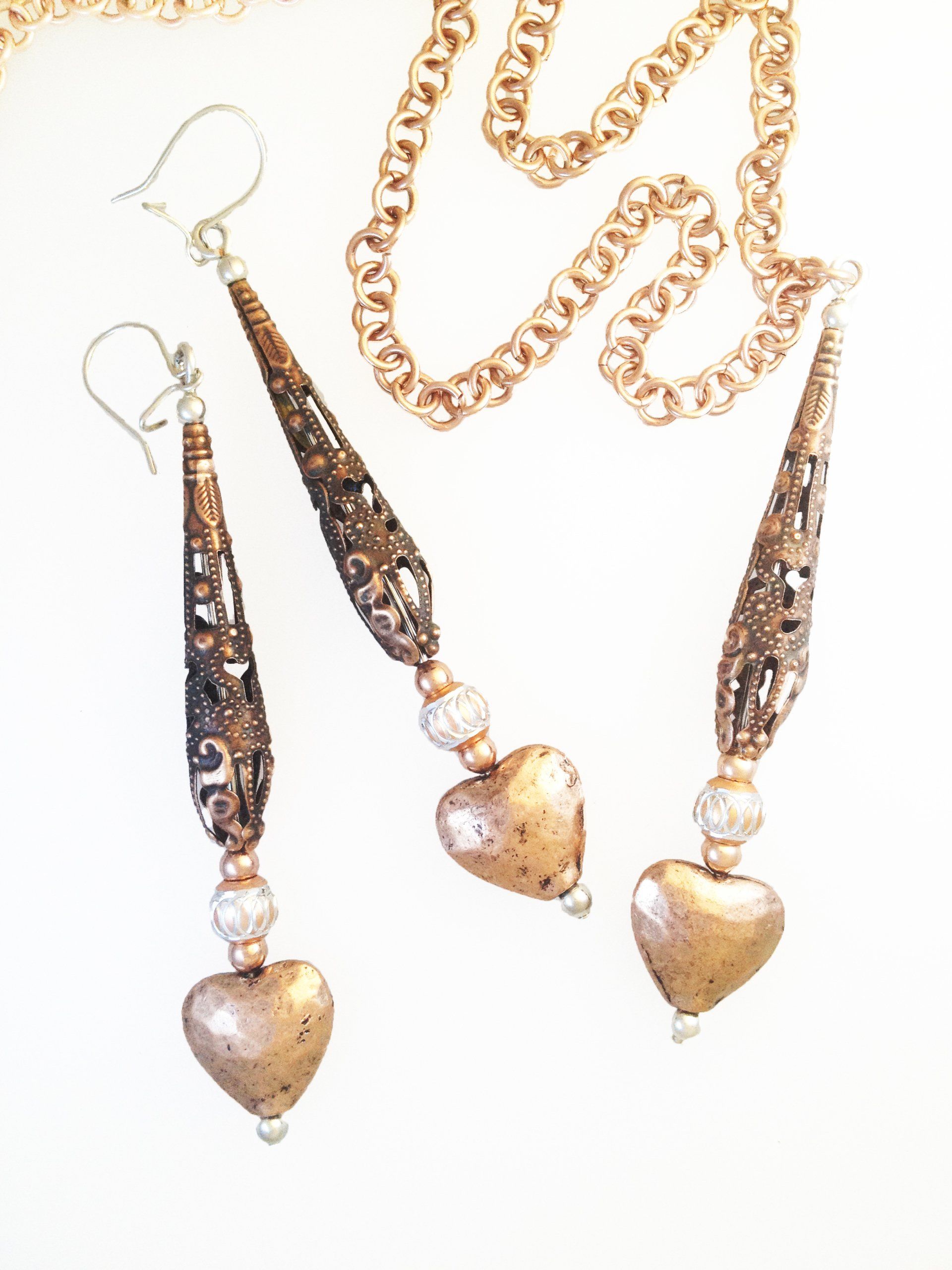 Jasmin Rose Heart Drop Set £45