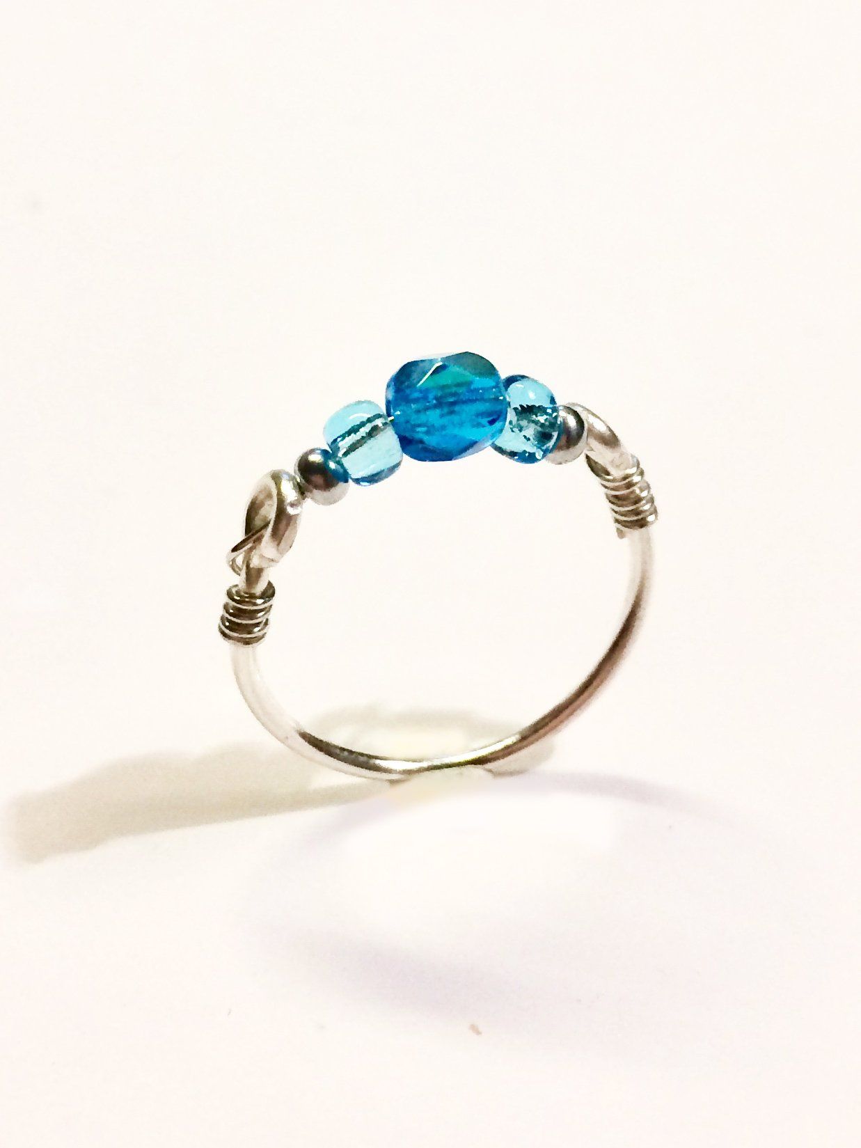 Cute silver plated kid's rings embellished with swarovski crystal beads.