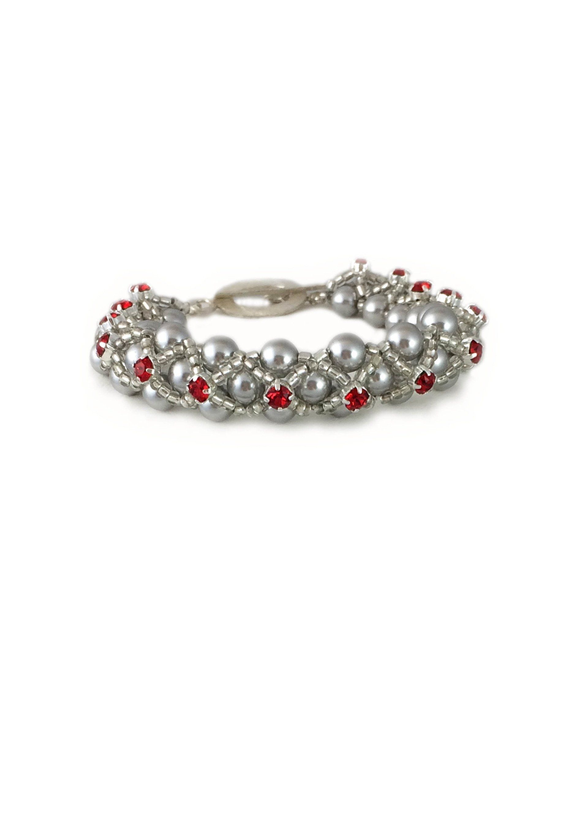 Red & Grey Paige Bracelet £39.95