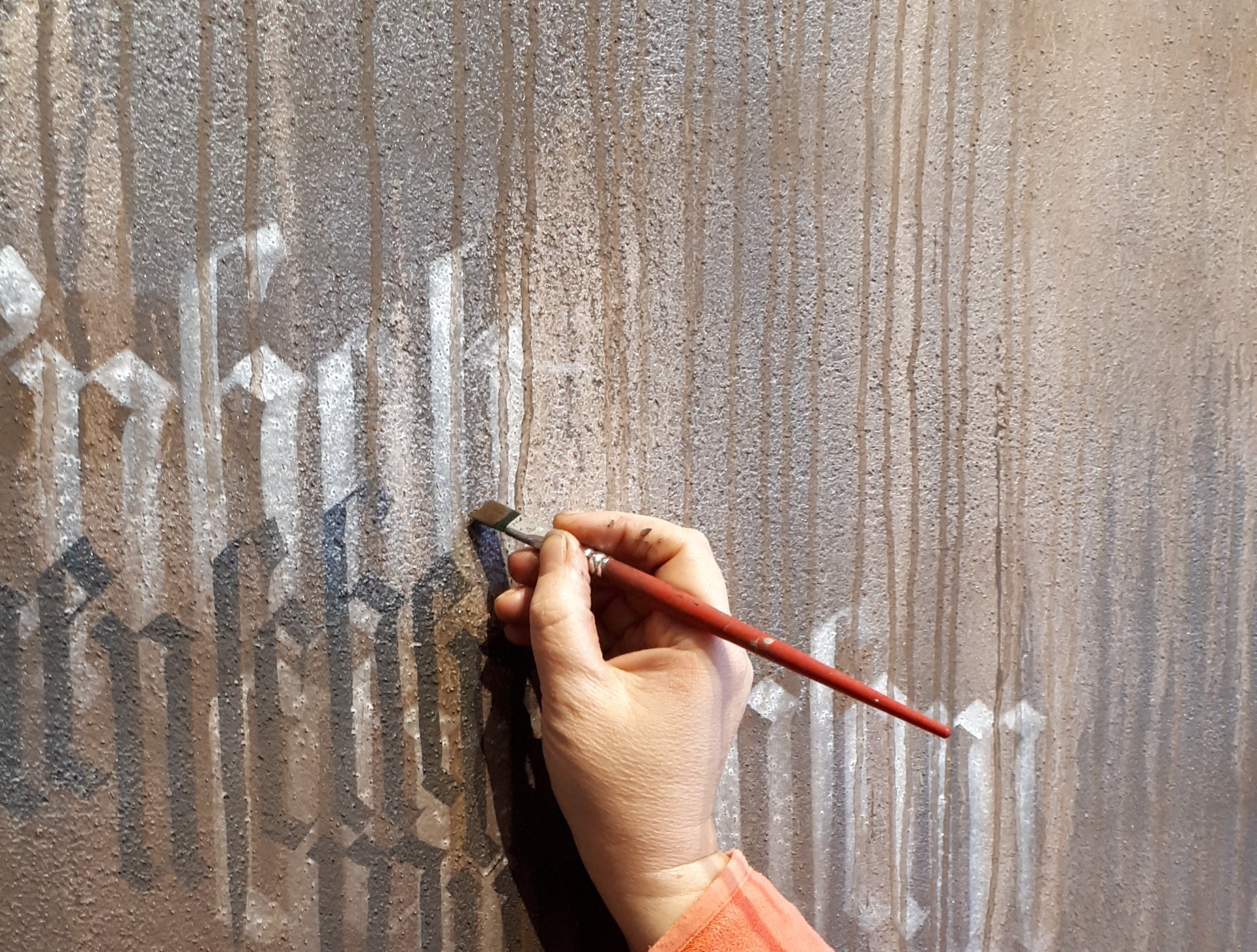 Wandschrift, exklusives Wanddesign, Wandgestaltung, Ute Gräber, Neumarkt