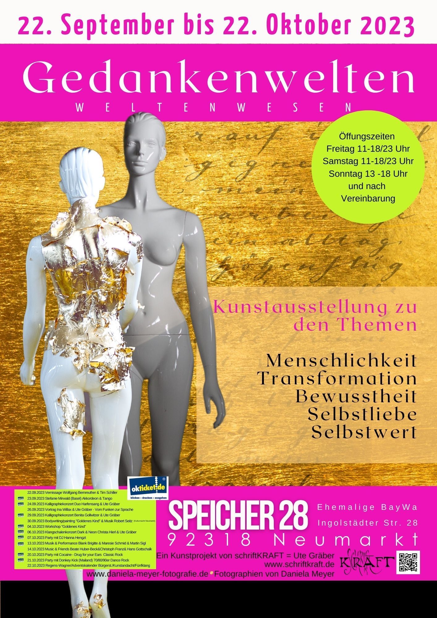 Gedankenwelten - Kunstprojekt Ute Gräber schriftKRAFT