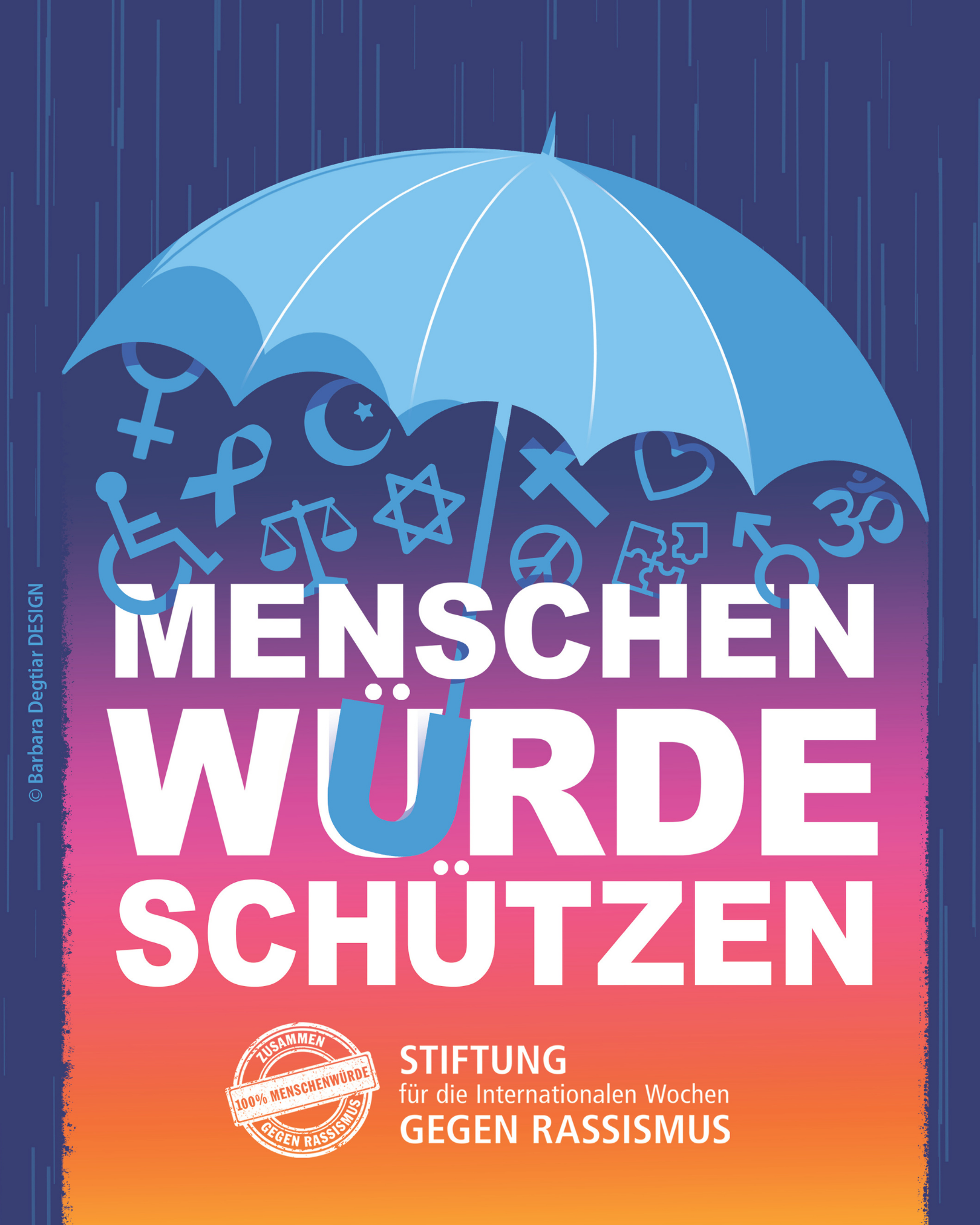 Plakat der Aktionswochen gegen Rassismus 2025 mit Motto