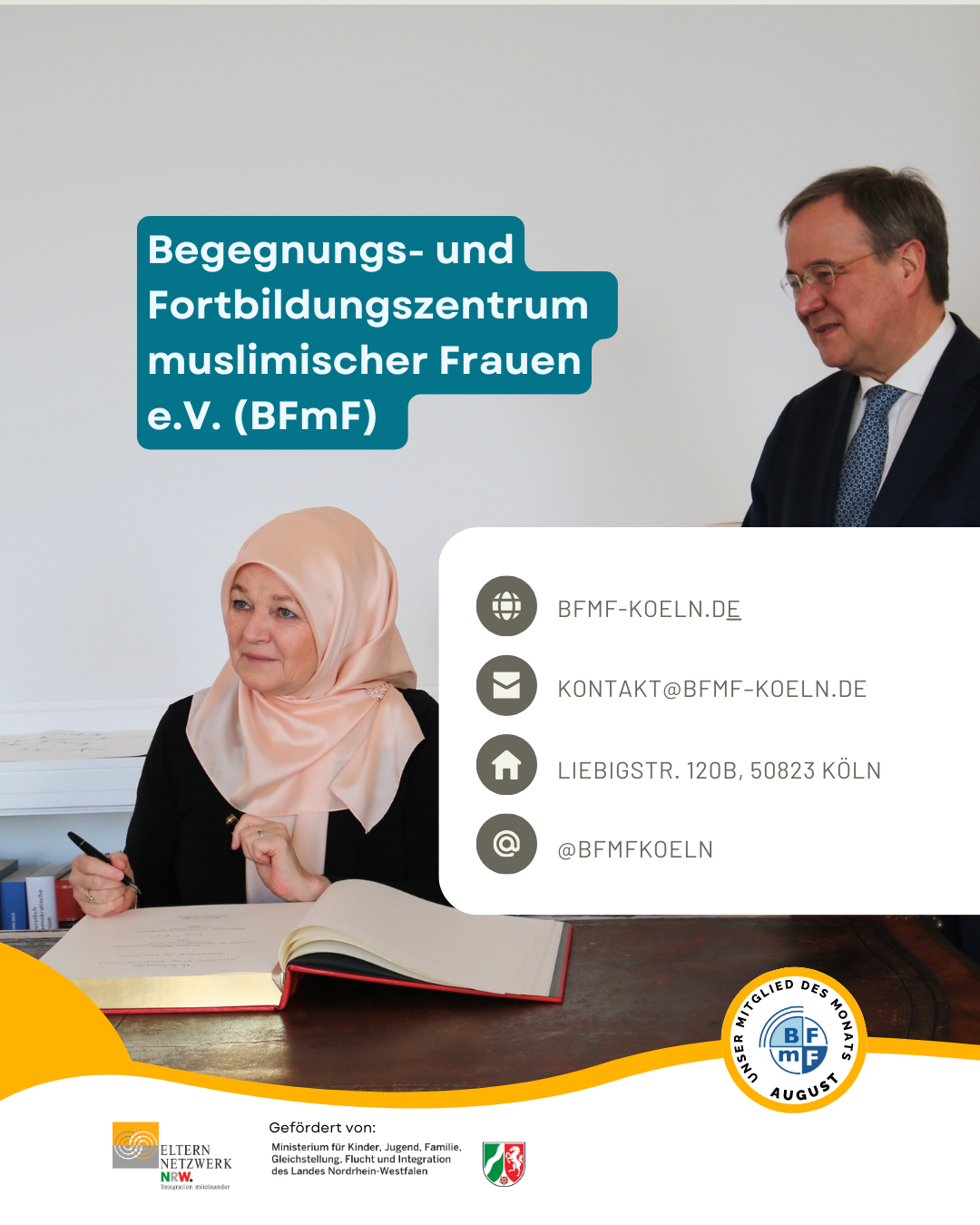 Kontaktdaten des Begegnungs- und Fortbildungszentrum muslimischer Frauen e.V. (BFmF)