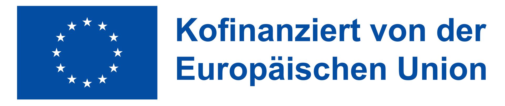 Logo links Europaflagge, rechts: Kofinanziert von der Europäischen Union