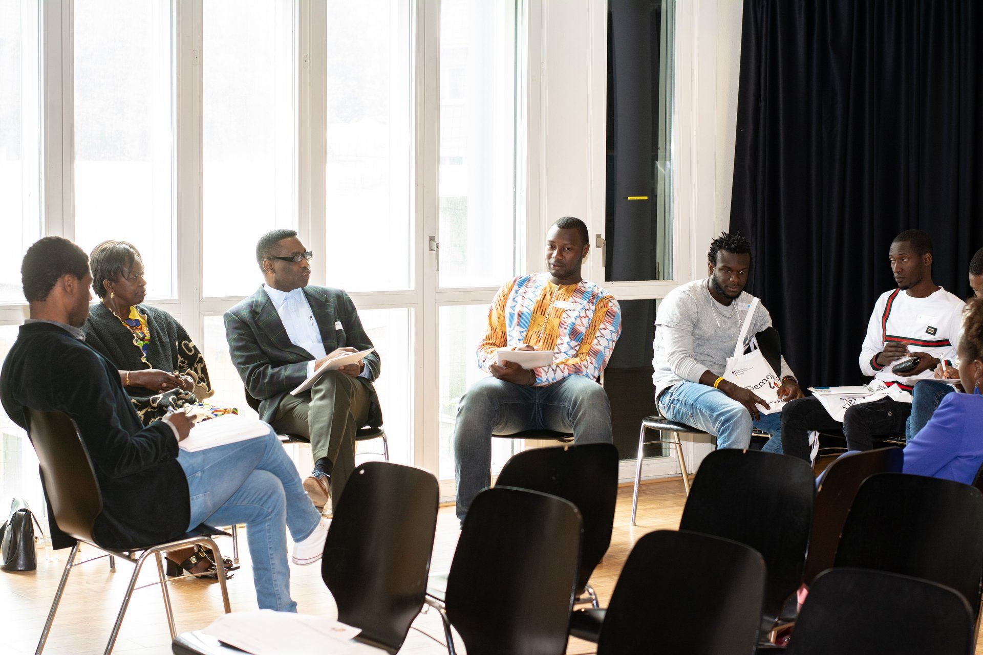 José Londji vom Verein Jugendhilfe Afrika 2000 e.V. leitete den Workshop