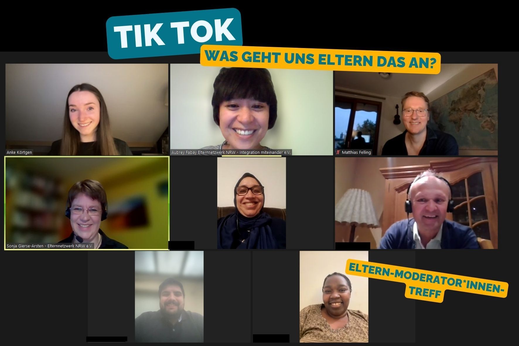 Gruppenbild der Teilnehmenden beim Elterntreff zu