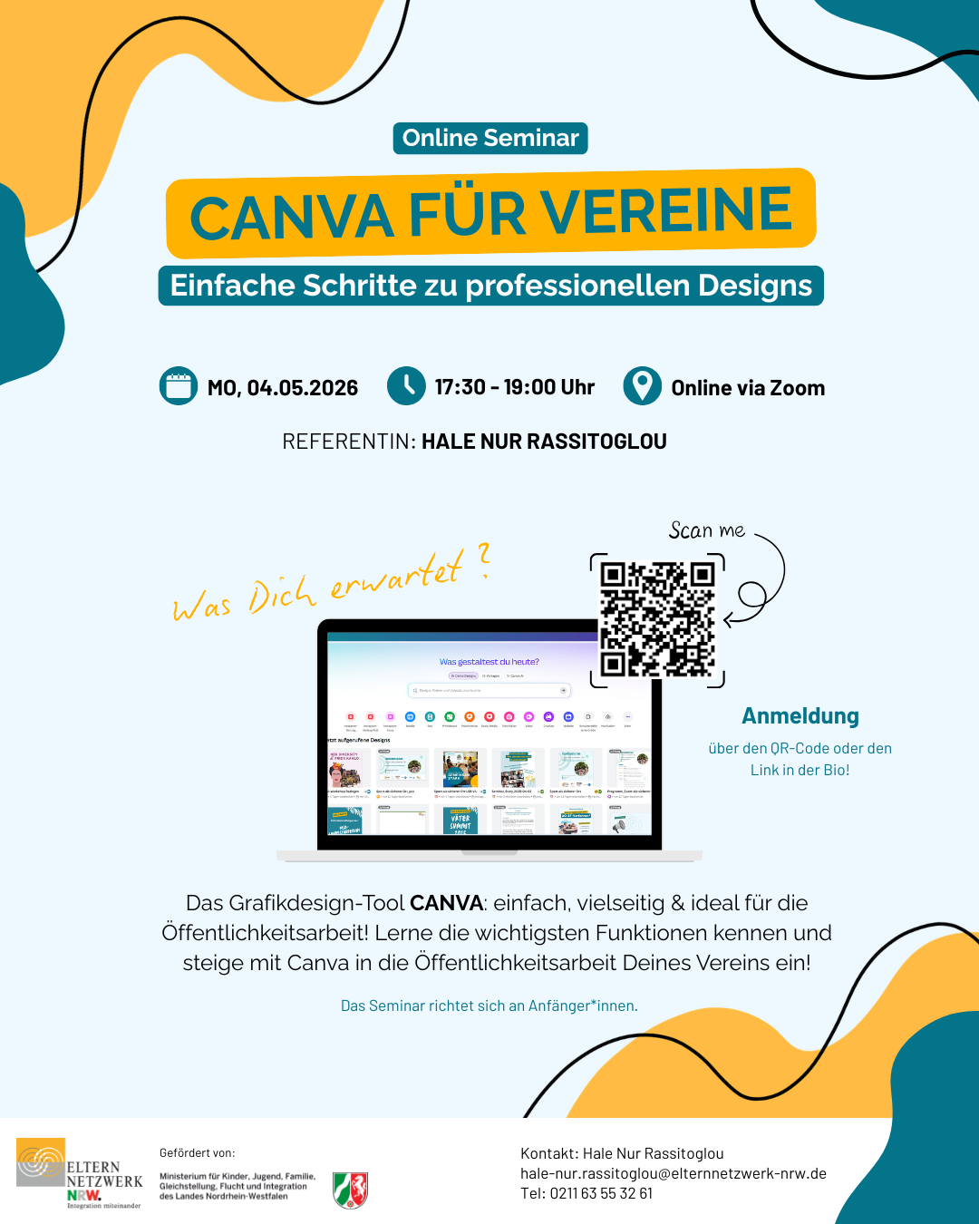 Flyer für das Online-Seminar