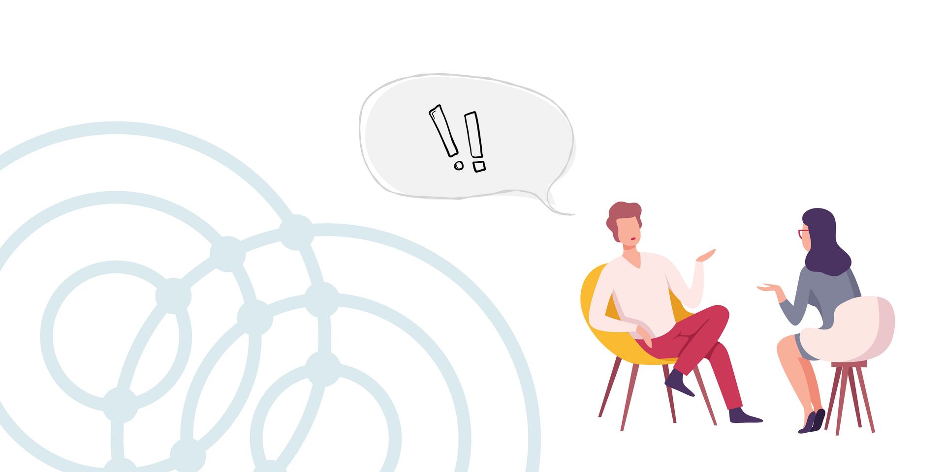 Zwei diskutierende Menschen. Link führt zur Aktion des Elternnetzwerks bei den Aktionswochen gegen Rassismus 2024