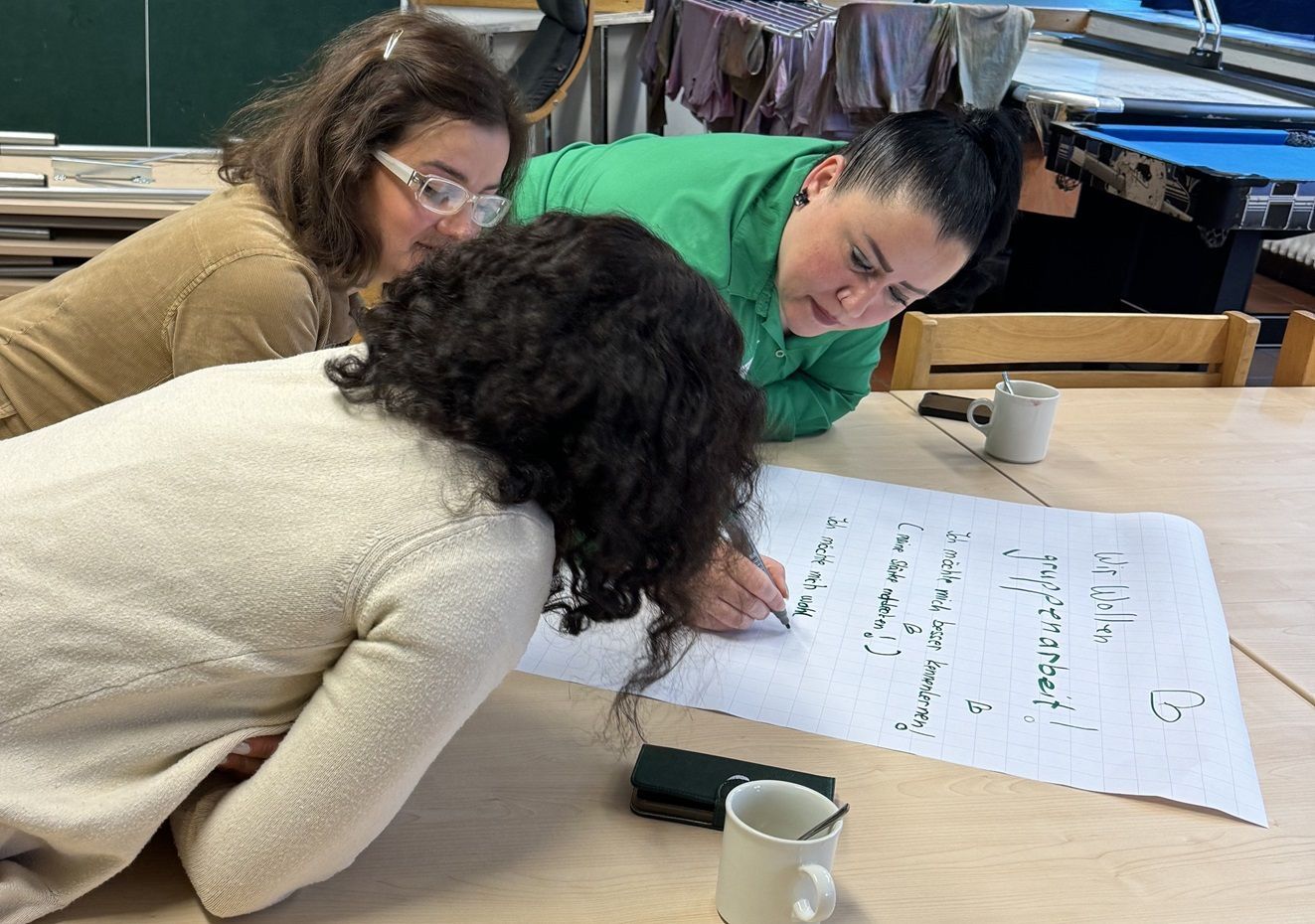 Drei Frauen im Workshop