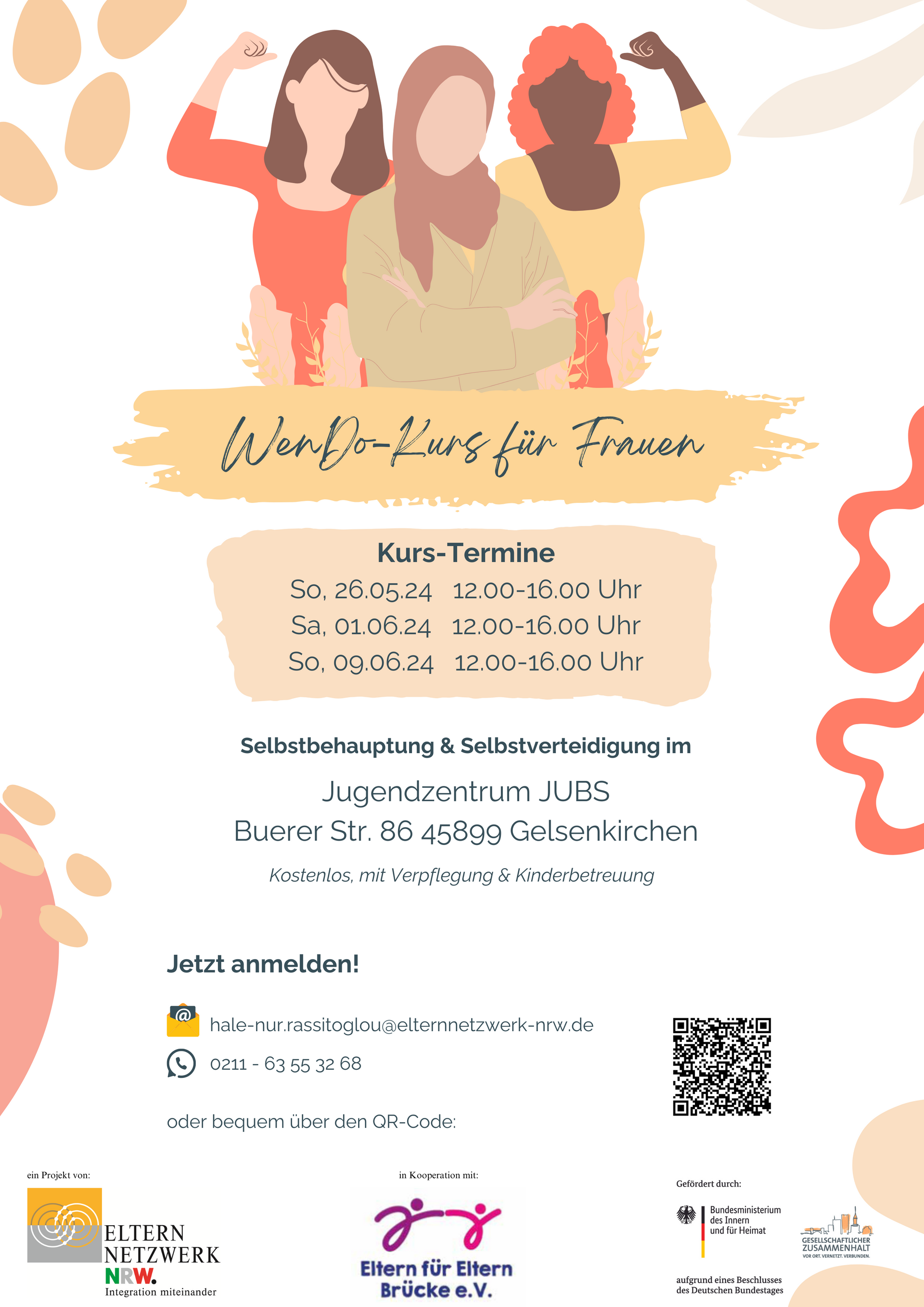 Kurs-Termine für WenDo-Kurse für Frauen im Projekt SelF - Selbstbehauptung für Frauen