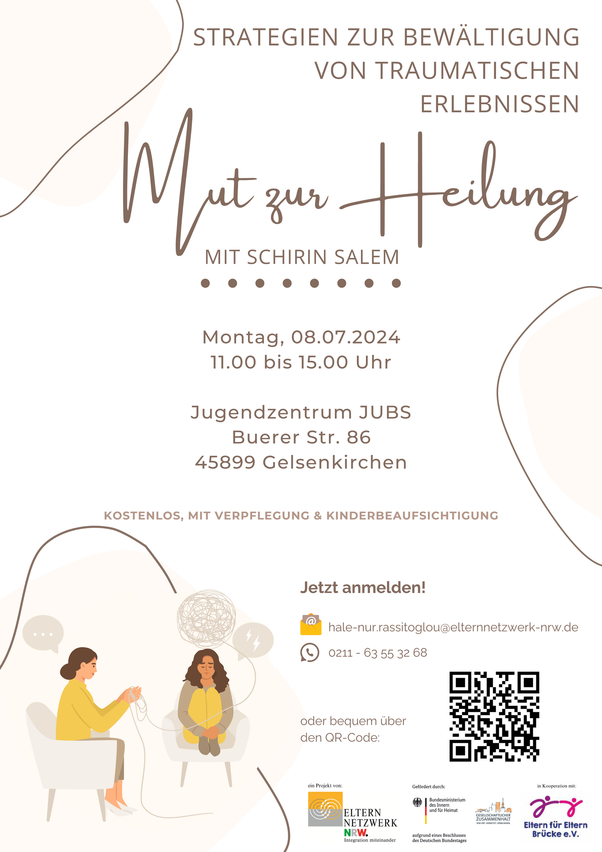 Flyer zum Workshop mit Schirin Salem zu