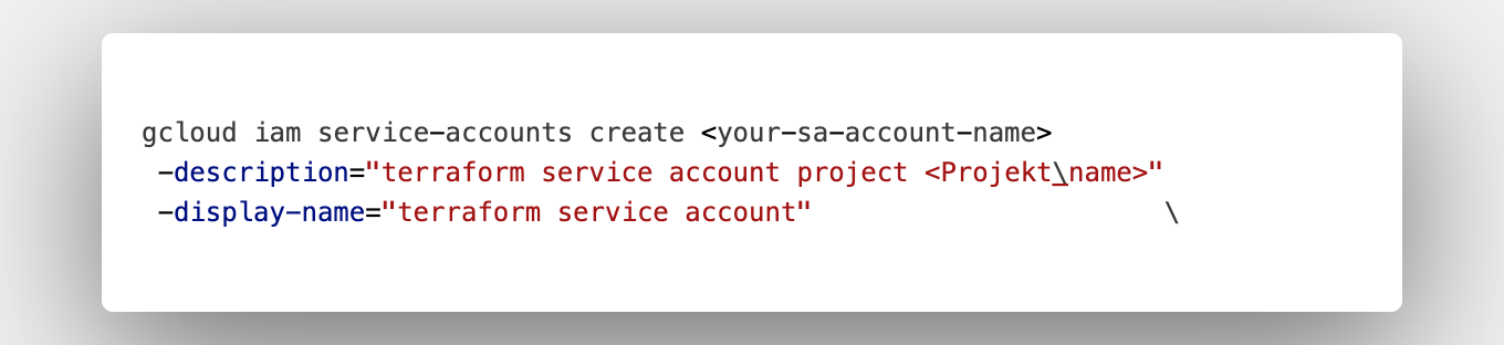 Create a service account in your GCP project