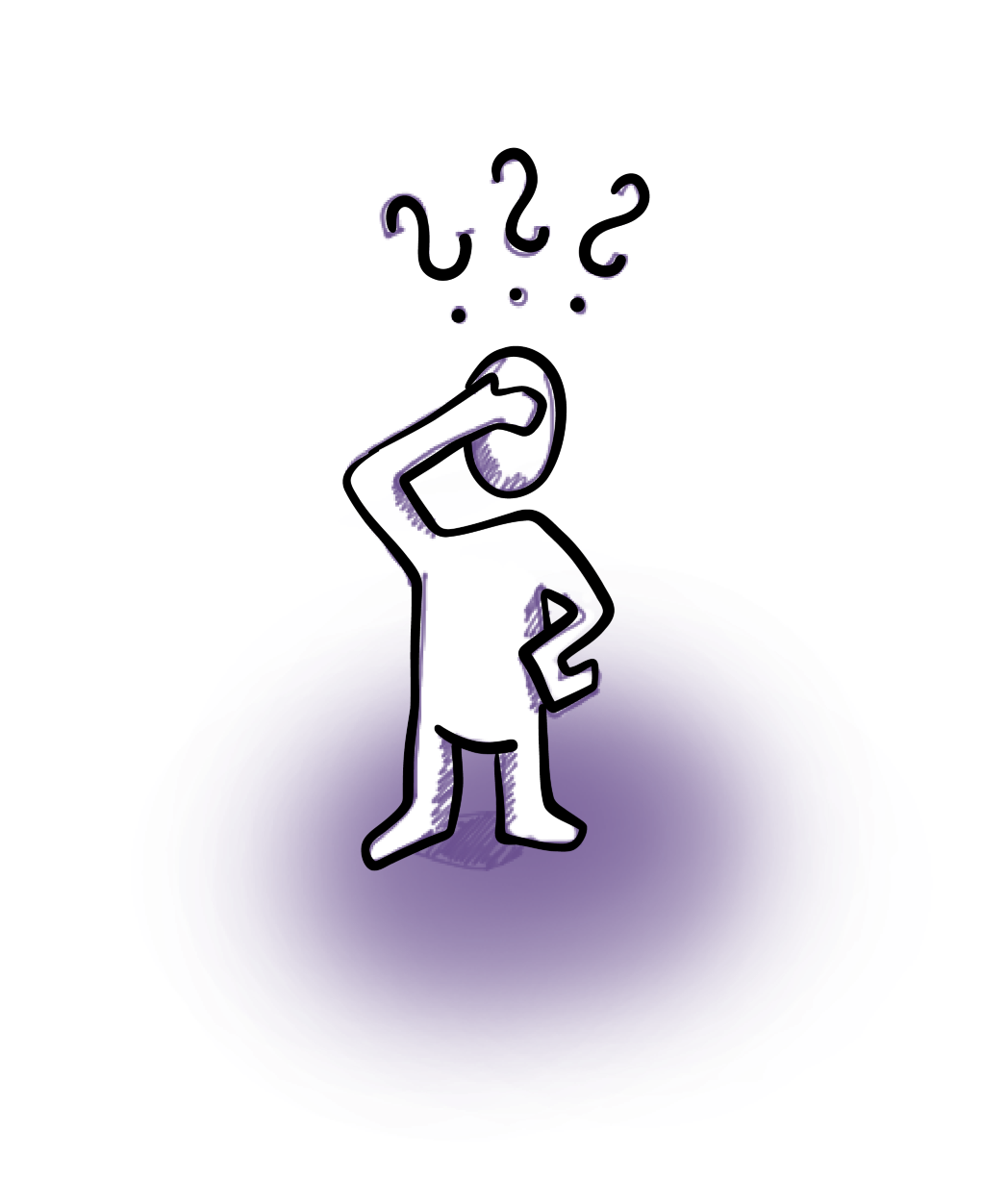 Strichmännchen mit Fragezeichen zu ekhn2030 Klärungshilfe