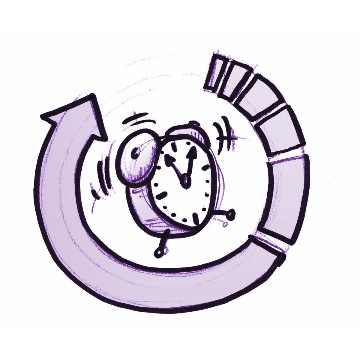 Illustration eines Weckers