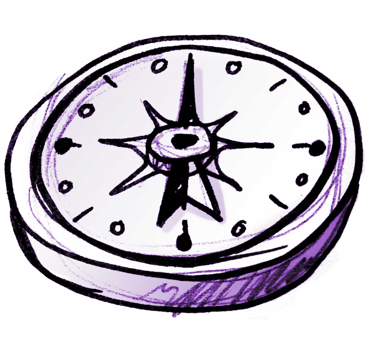 Illustration eines Kompasses