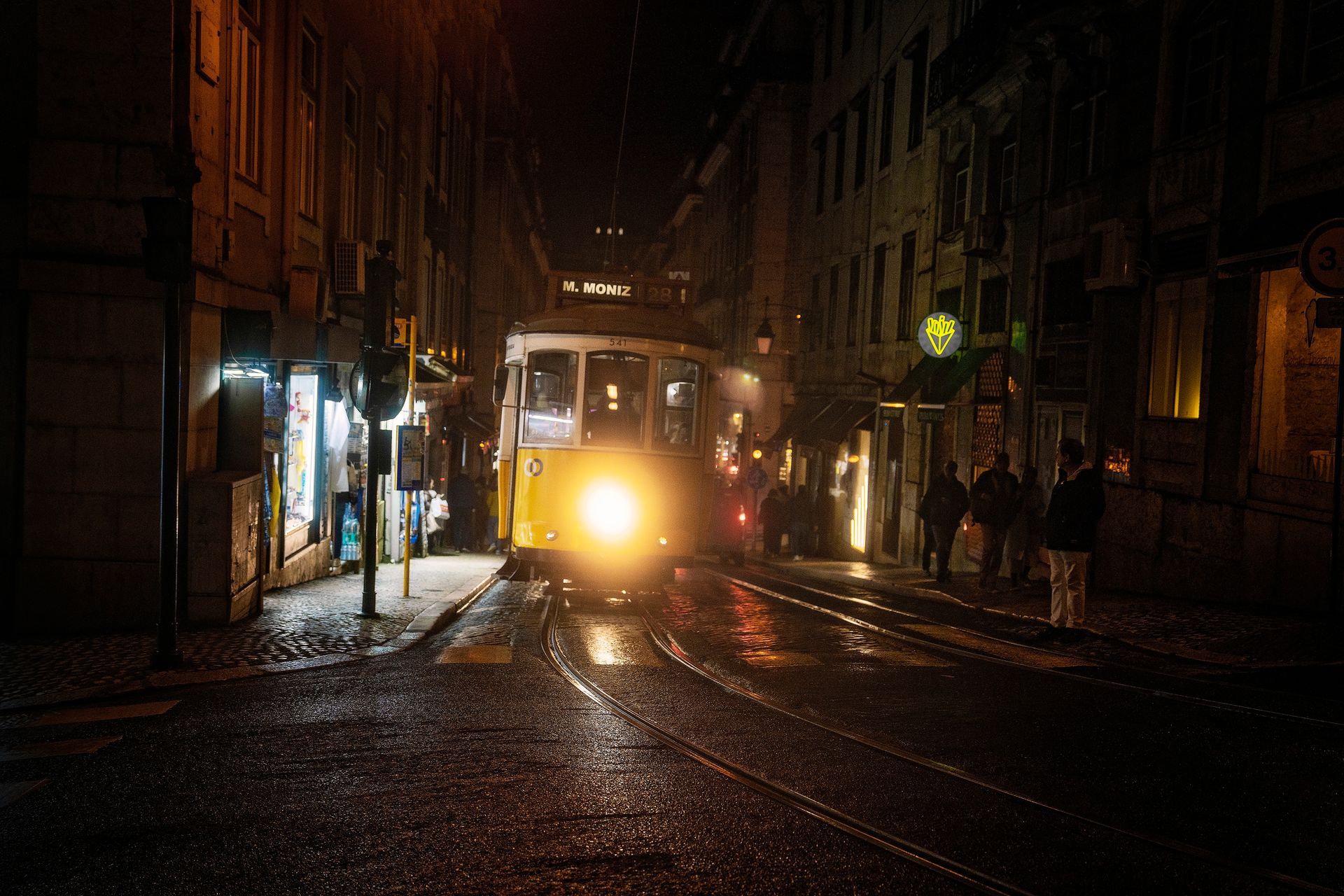 Yellow Tram in Lisbon, Portugal. Landscape photography by Matthew Breiter Photography.
