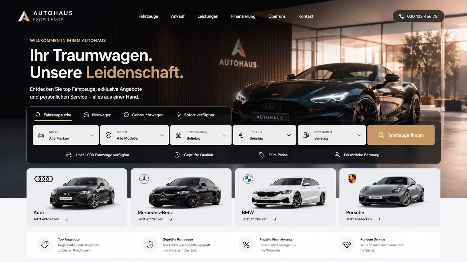 Website Beispiel Autohaus