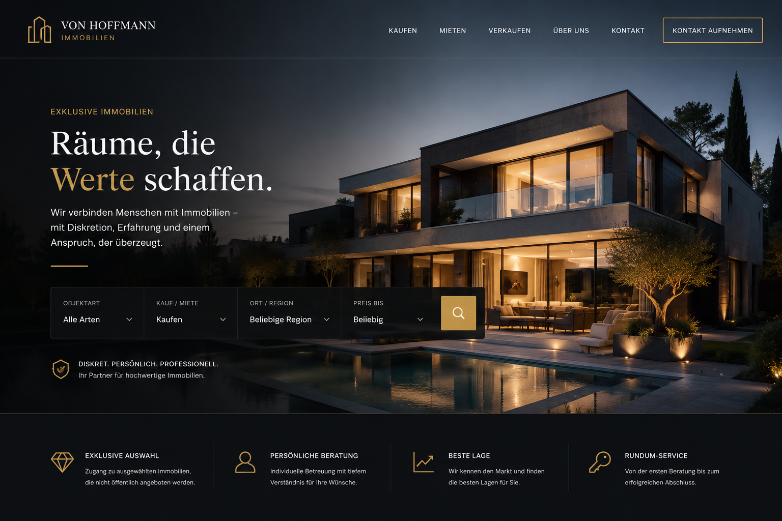 Website Referenz Immobilien und Hausverwaltung