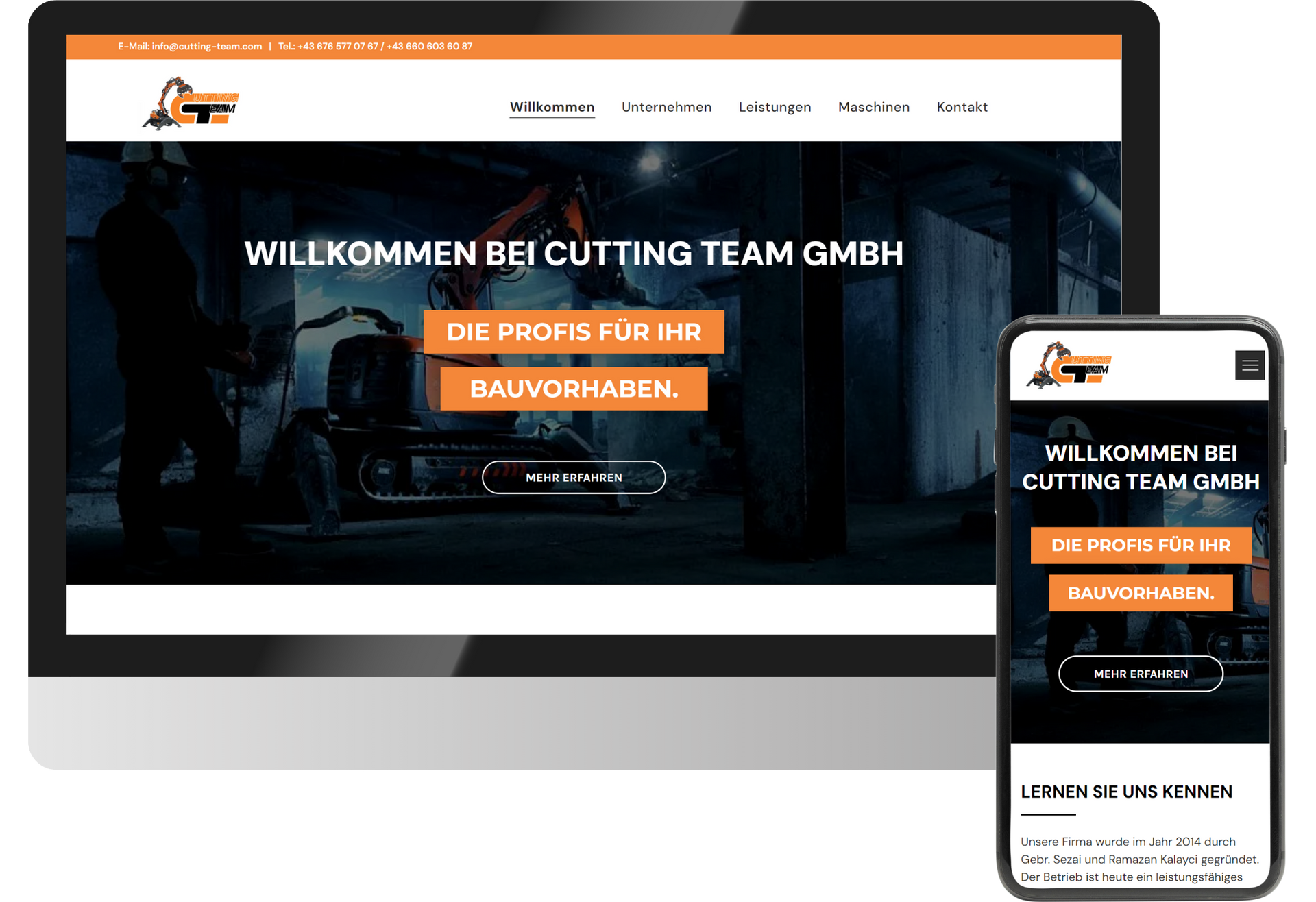 Maximumpages | Webdesign Experten - Cutting Team GmbH Österreich Bauunternehmen