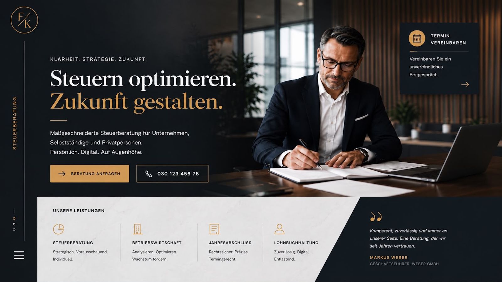 Website Beispiel Steuerberater