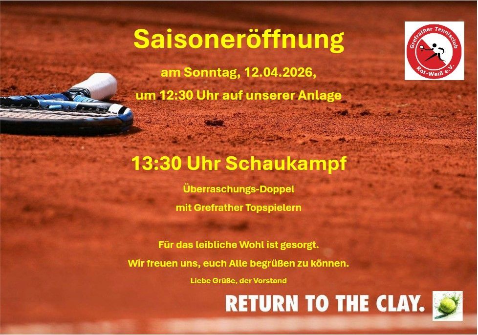 Saisoneröffnung 2026 mit Schaukampf am 12.4.2026 ab 12:30 Uhr