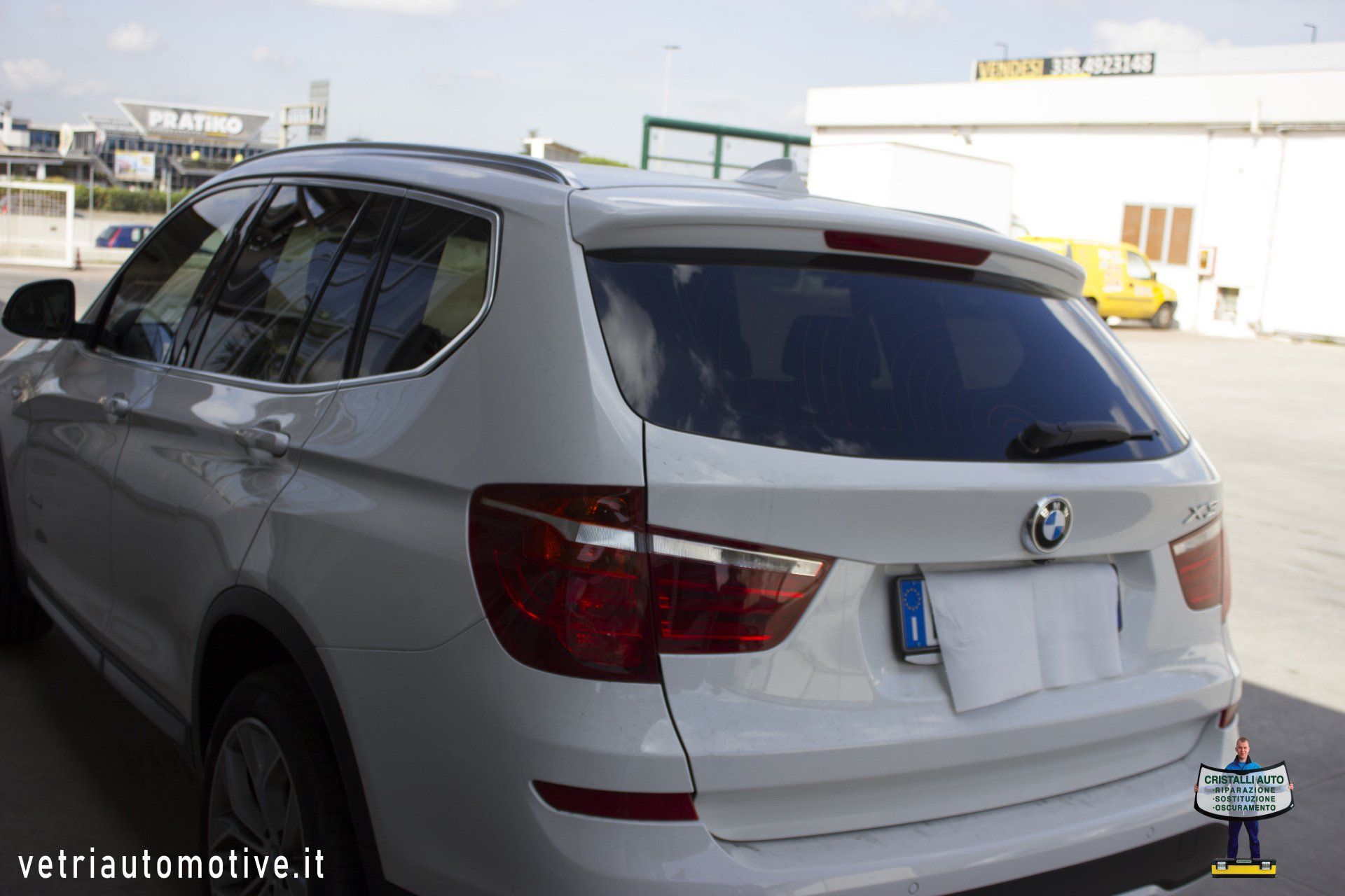 Oscuramento vetri auto pellicole oscuranti tonalità scuro, 15, HP15, FPER15, ASWF, AMERICAN STANDARD WINDOW FILMS, SUNTEK, LLUMAR, 3M, GLOBAL, WINDOW TINT, BMW X3.