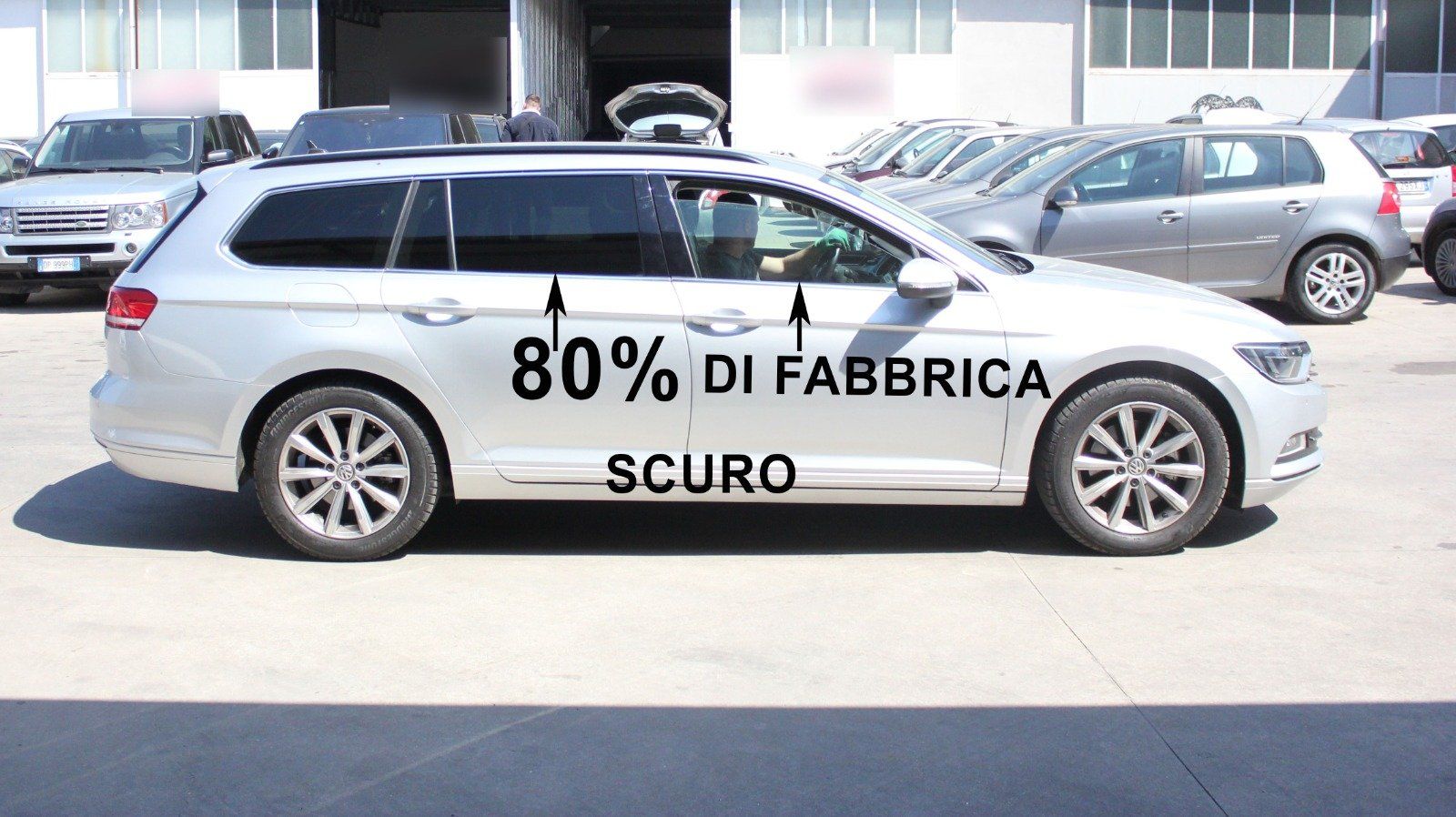 VW Passat Oscuramento vetri parte posteriore  con tonalità di scuro 80%