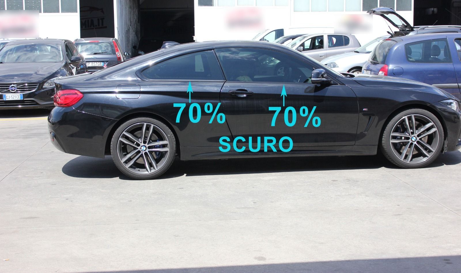 BMW Serie 4 Coupe Vetri oscurati con gradazione di scuro parte posteriore 70%