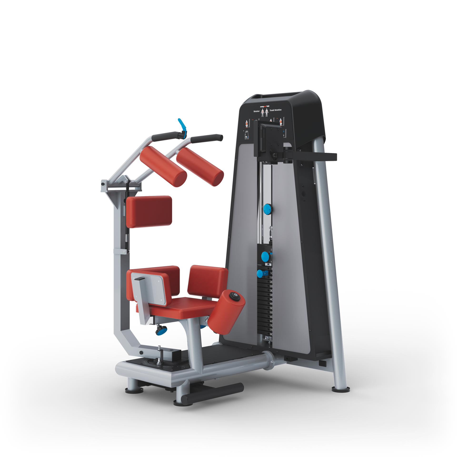 Der Rotator bietet ein spezialisiertes Training der rotatorischen Rumpfmuskulatur, insbesondere der schrägen Bauchmuskeln