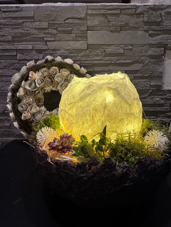 Dekoart, upycling, LED, Bastelarbeit