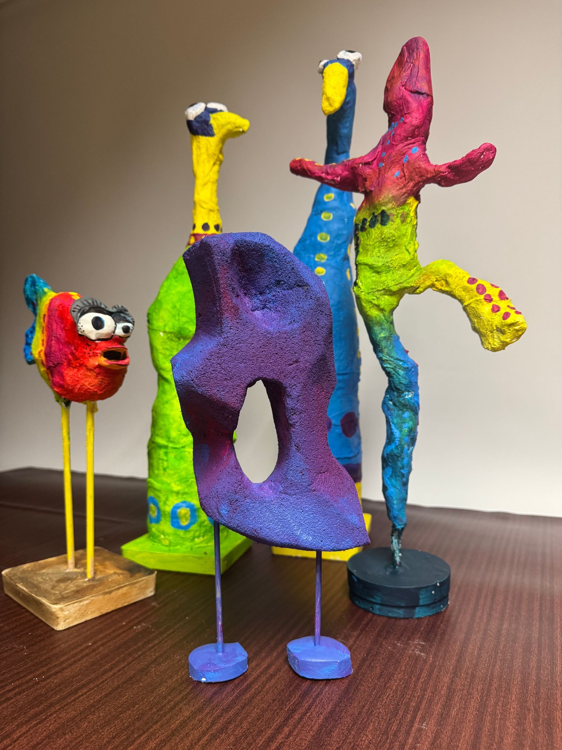 Skulpturen, Recycling, Schule, Workshop