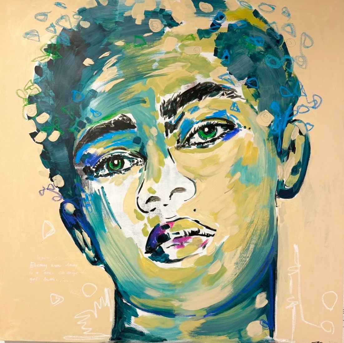 Man, Acryl, XXL, Leinwandart, Kunstdruck