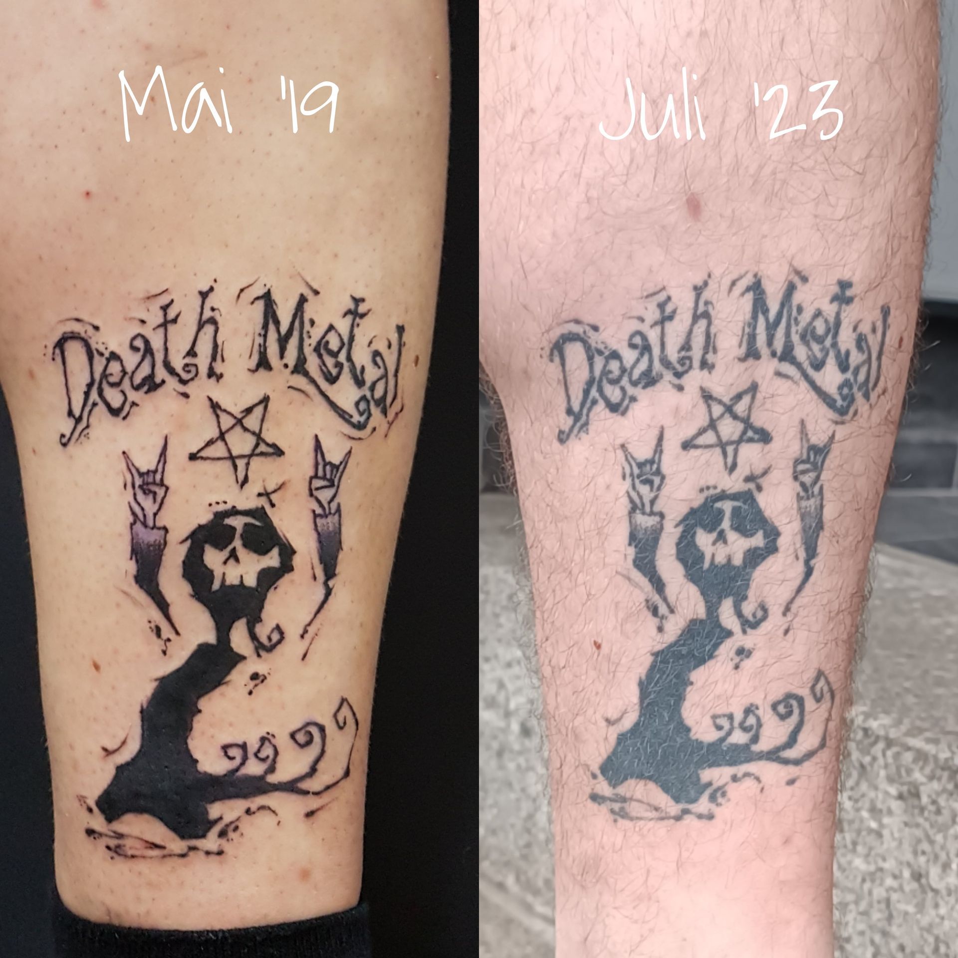 Sketchy Tattoo healed