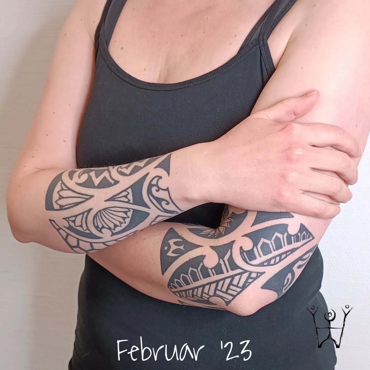 Polynesain Arm Tattoo Healed Maori